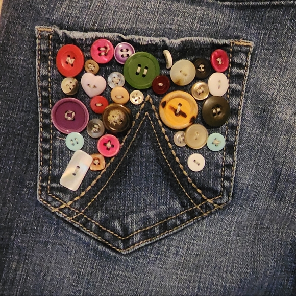 Y2K dELiA*s 'Bailey' Fit Embelished Pockets Bootcut Jeans, Sz: 7 - Picture 6 of 13